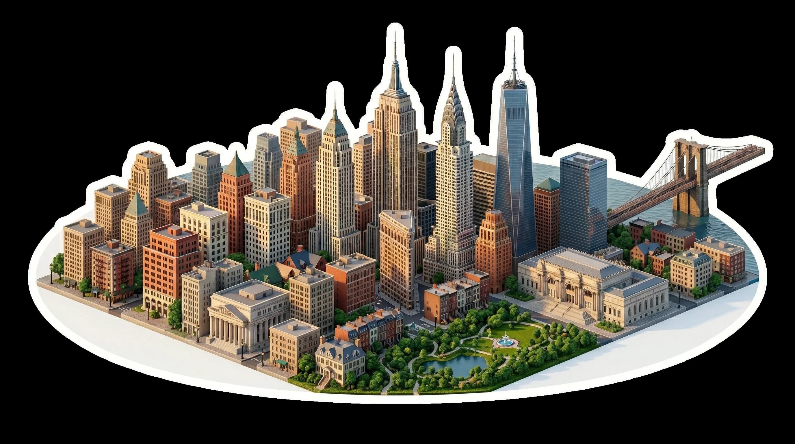 New York, NY isometric illustration