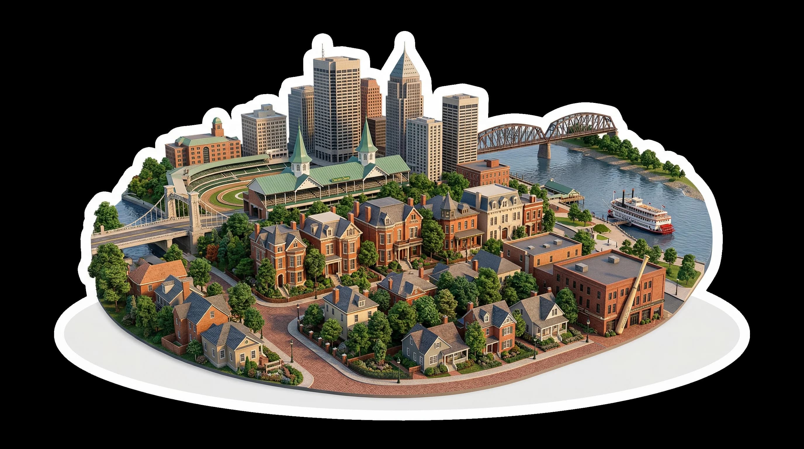 Louisville, KY isometric illustration